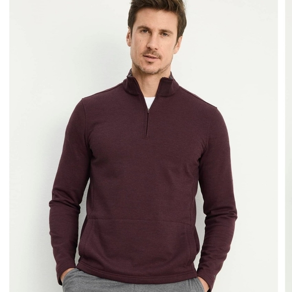 JOCKEY MENS SIZE LARGE EVERACTIVE 1/4 ZIP LONG SLEEVED PULL OVER - Picture 1 of 9